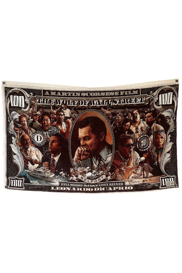 Wolf of discount wall street tapestry